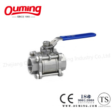 3PC Stainless Steel Ball Valve with Lock